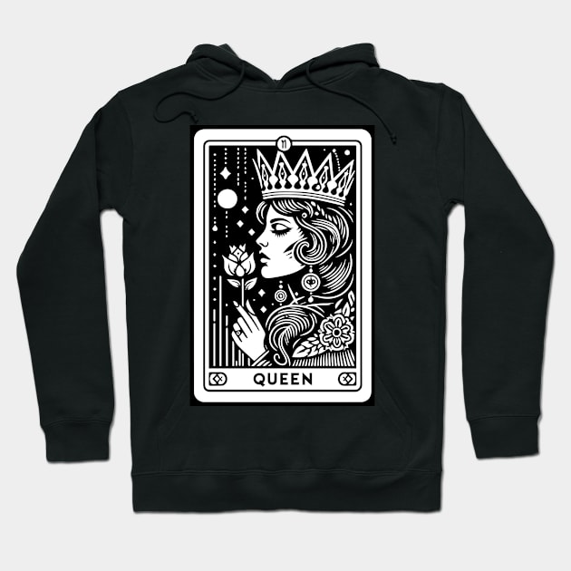 Queen Card Hoodie by ArtFactoryAI